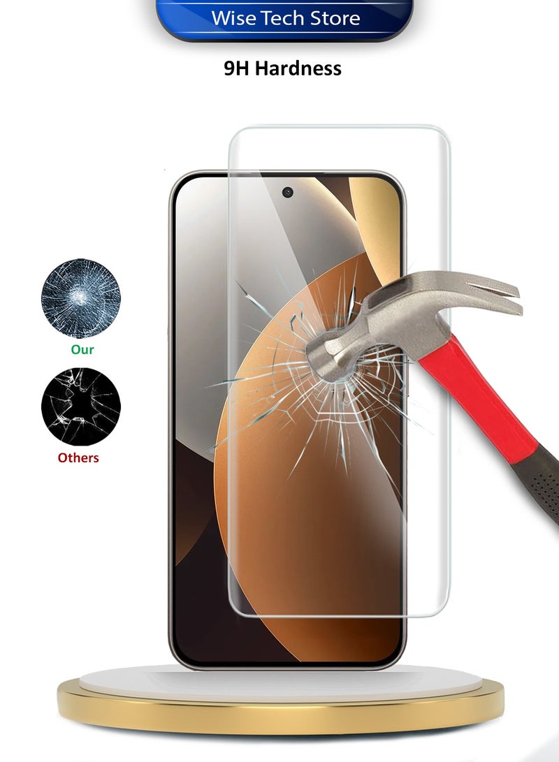 Wtech Xiaomi Redmi Note 15 Pro 5G 2025 Premium Curved Edges UV Full Glue Full Cover Tempered Glass Screen Protector (MSGUCN) - Clear - Image 3